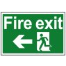 Scan - Fire Exit Running Man Arrow Left - PVC Sign 300 x 200mm Scan - Fire Exit Running Man Arrow Left - PVC Sign 300 x 200mm
