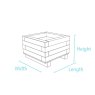 BM Architectural Square Recycled Planter