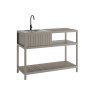 Ecoscape Outdoor Kitchen - Taupe Sink Unit Including Tap & Cover