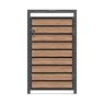 Ecoscape Ecoscape - Single Bin Storage With Lid - Woodgrain & Charcoal