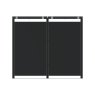 Ecoscape Ecoscape - Double Bin Storage With Lid - Woodgrain & Charcoal