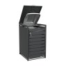 Ecoscape Ecoscape - Single Bin Storage With Lid - Charcoal