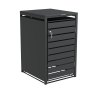 Ecoscape Ecoscape - Single Bin Storage With Lid - Charcoal