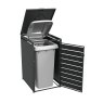 Ecoscape Ecoscape - Single Bin Storage With Lid - Charcoal