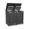 Ecoscape Ecoscape - Double Bin Storage With Lid - Charcoal