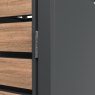 Ecoscape Ecoscape - Single Bin Storage with Planter - Woodgrain Charcoal