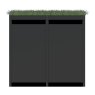 Ecoscape Ecoscape - Double Bin Storage with Planter - Woodgrain Charcoal
