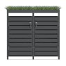 Ecoscape Ecoscape - Double Bin Storage with Planter - Charcoal