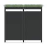Ecoscape Ecoscape - Double Bin Storage with Planter - Charcoal