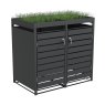 Ecoscape Ecoscape - Double Bin Storage with Planter - Charcoal