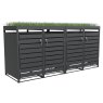 Ecoscape Ecoscape - Quadruple Bin Storage with Planter - Charcoal