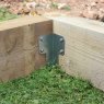 FENCEMATE&reg Sleeper Pin Corner Bracket 365 x 2mm - Galvanised