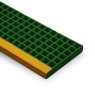 38mm GRP Stair Tread Grating 1220mm - Gren with Yellow Nose - RAL 6001
