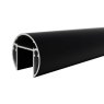BM Architectural 3m Aluminium Round Slotted Tube, 42mm, Black