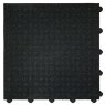 Barclay & Mathieson Gritted Diamond Tread, Closed Surface, Interlocking Floor Tile - Black