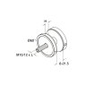 BM Architectural 60mm Diameter Glass Adapter - 316/Matt Black PPC