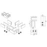 BM Architectural 90 Degree Glass Connector to suit 17-21.5mm Glass - 316/Matt Black PPC