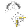BM Architectural Eazypost 90 Degree 10mm Glass Connector - 316/Matt Black PPC