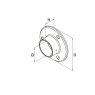 BM Architectural Eazypost External Handrail Wall Flange - 316/Matt Black PPC