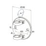 BM Architectural Eazypost Fixed Post Slab Bracket - 316/Matt Black PPC