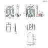 BM Architectural Eazypost Large D 15-19mm Glass Clamp - 316/Matt Black PPC