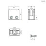 BM Architectural Eazypost Small Square 10mm Glass Clamp - 316/Matt Black PPC