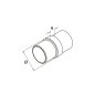 BM Architectural Eazypost Tube Connector - 316/Matt Black PPC