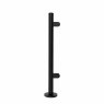 BM Architectural Pre-Assembled Glass Balustrade Round End Post with Radiused End Cap - 316/Matt Black PPC