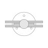 BM Architectural Pre-Assembled Glass Balustrade Round Middle Post with Radiused End Cap - 316/Matt Black PPC