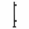 BM Architectural Pre-Assembled Glass Balustrade Square Corner Post with End Cap - 316/Matt Black PPC