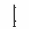 BM Architectural Pre-Assembled Glass Balustrade Square End Post with End Cap - 316/Matt Black PPC