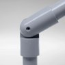 166 - Single Swivel Elbow to suit 50mm GRP Handrail - Grey
