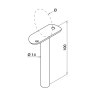 Stem With Articulated Saddle For 48mm Handrail