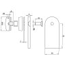 BM Architectural EazyLine Single Weld On Bracket to suit 10-12mm Glass