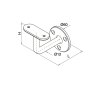BM Architectural Handrail Wall Bracket With Fixed Saddle