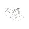BM Architectural Handrail Wall Bracket With Fixed Saddle
