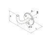 BM Architectural 60mm Eazypost Weld On Handrail Wall Bracket