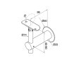 B+M Articulated Offset Wall Bracket with Adjustable Saddle to suit 42mm Handrail - Grade 316