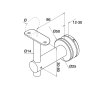 BM Architectural Articulated Offset Glass Handrail Bracket with Adjustable Saddle