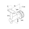 B+M Articulated Offset Glass Handrail Bracket with Adjustable Saddle