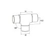 BM Architectural Eazypost 180 Degree Tee Joint