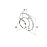 Eazypost External Handrail Wall Flange