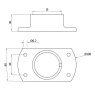 B+M Eazypost Cut Base External Wall Flange