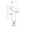 BM Architectural Eazypost Stem with Fixed Saddle and M10 Screw