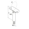 BM Architectural Eazypost Stem with Articulated Saddle and M10 Screw