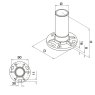 B+M 120mm Reinforced Post Base Plate