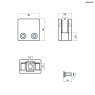 BM Architectural Eazypost Small Square 10mm Glass Clamp