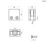 BM Architectural Eazypost Small Square 10mm Glass Clamp