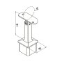 B+M Eazysquare Stem With Adjustable Saddle To Suit 42mm Handrail