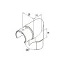 BM Architectural EazySlot 90 Degree Vertical Slotted Handrail Connector